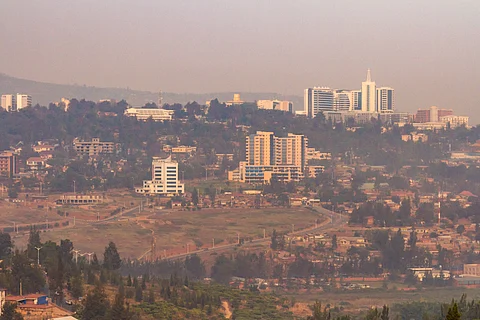 Kigali, Rwanda on Hazy, Summer Day