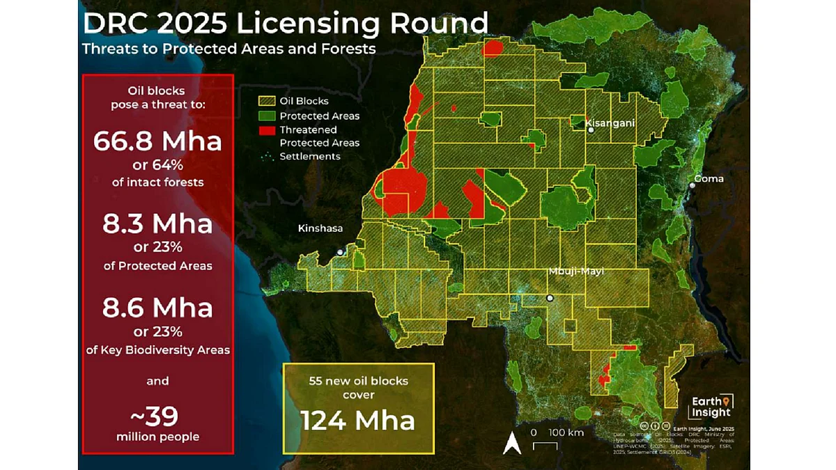 World’s largest carbon sink at risk: 52 new oil blocks auctioned in DR Congo, threatening 124 million hectares