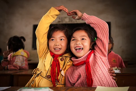 China birth rate children in rural school
