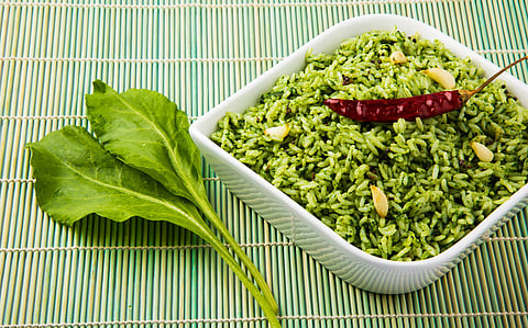 My Food Story: A spinach and rice combination and a pleasant surprise