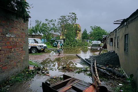 Destruction due to supercyclone Amphan in India.