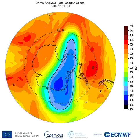 Ozone hole area.