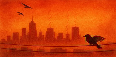 Feathers in furnace: Birds at the risk of urban heat