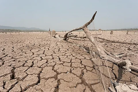 पानी की कमी से सूखा पड़ा तल; फोटो: आईस्टॉक