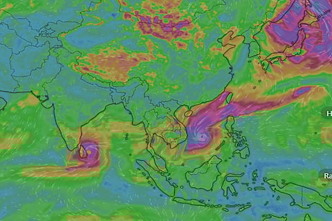 मलक्का जलडमरूमध्य में बना गहरा दबाव आज , 26 नवंबर तक चक्रवात ‘सेंयार’ में बदल सकता है।