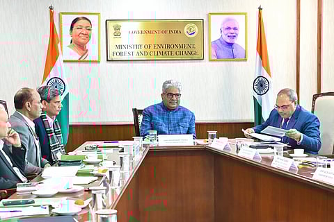 केंद्रीय पर्यावरण, वन एवं जलवायु परिवर्तन मंत्री भूपेंद्र यादव ने उच्चस्तरीय बैठक की अध्यक्षता की। फोटो- x@byadavbjp
