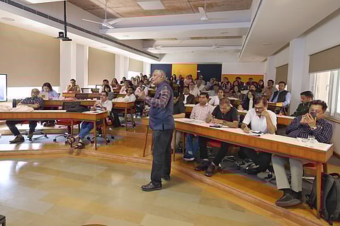 प्रोफेसर जगदीश कृष्णास्वामी ने 25 फरवरी, 2026 को अनिल अग्रवाल डायलॉग के एक सत्र को संबोधित करते हुए। फोटो: विकास चौधरी 