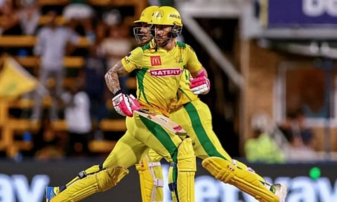 Faf Du Plessis and Leus du Plooy in action (ANI)