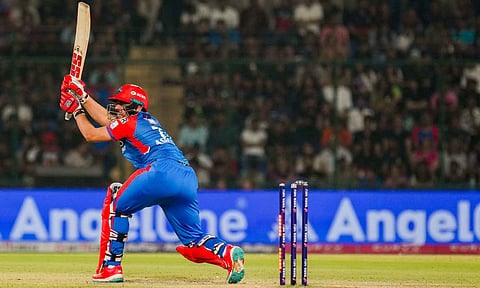 Ashutosh Sharma plays a shot (PTI)