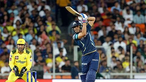 GT batter Shubman Gill in action during IPL 2023 against CSK (Image: IPL Twitter)