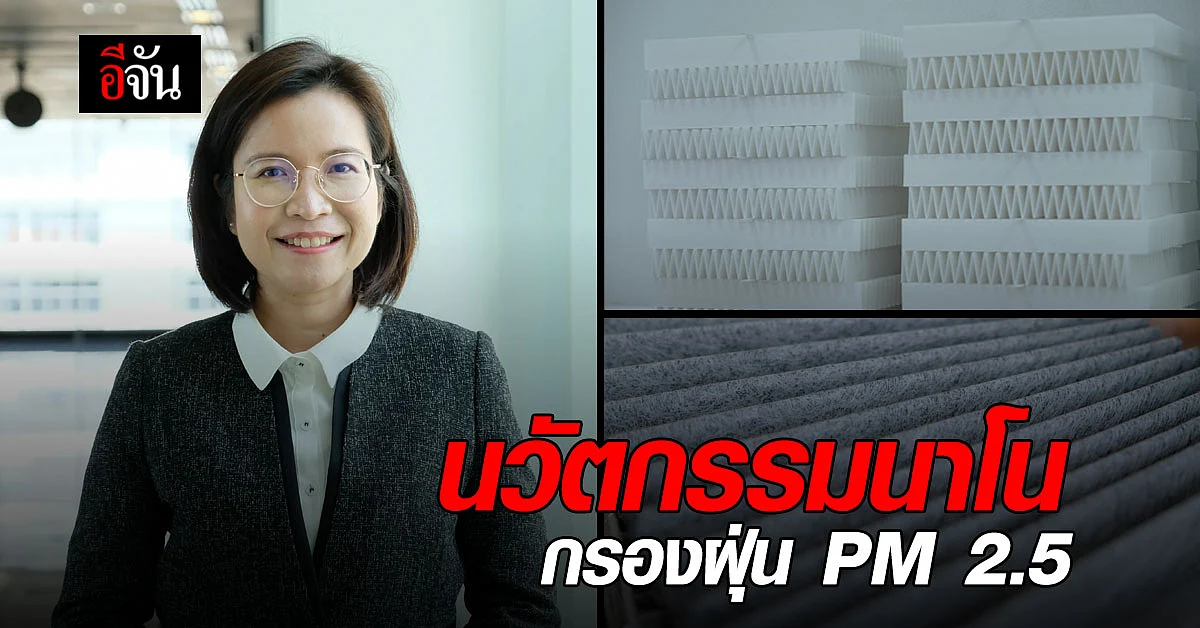 เทคโนโลยีเพื่อสิ่งแวดล้อม นวัตกรรม นาโน แผ่นกรอง ฝุ่น PM 2.5