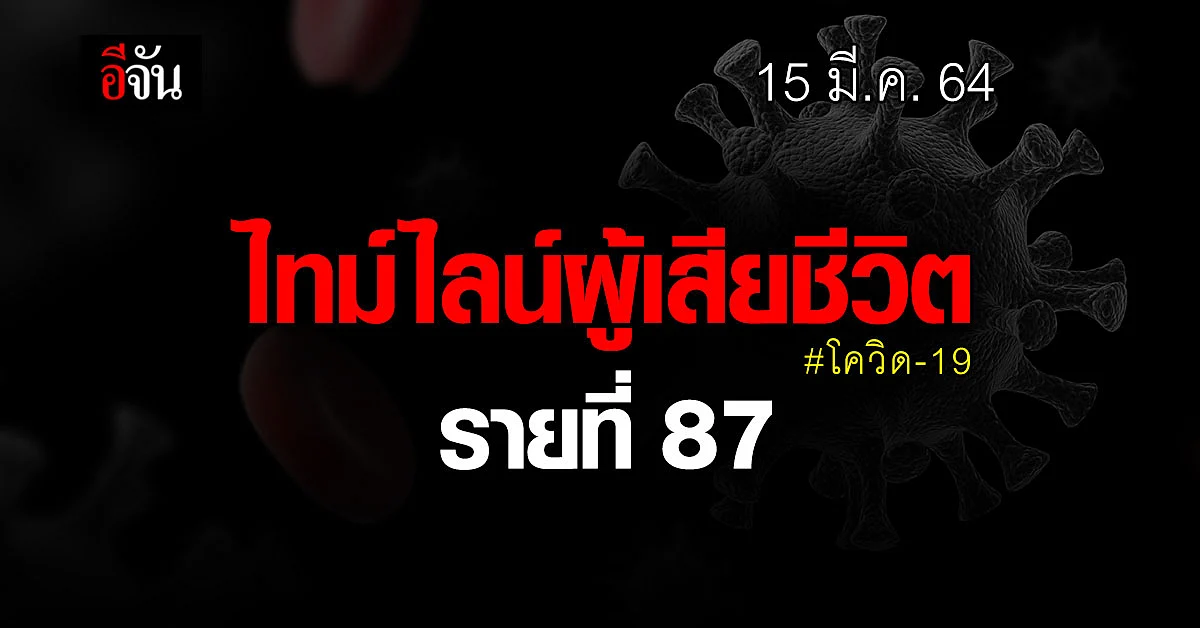 ไทม์ไลน์ ผู้ติดเชื้อโควิด เสียชีวิตรายที่ 87