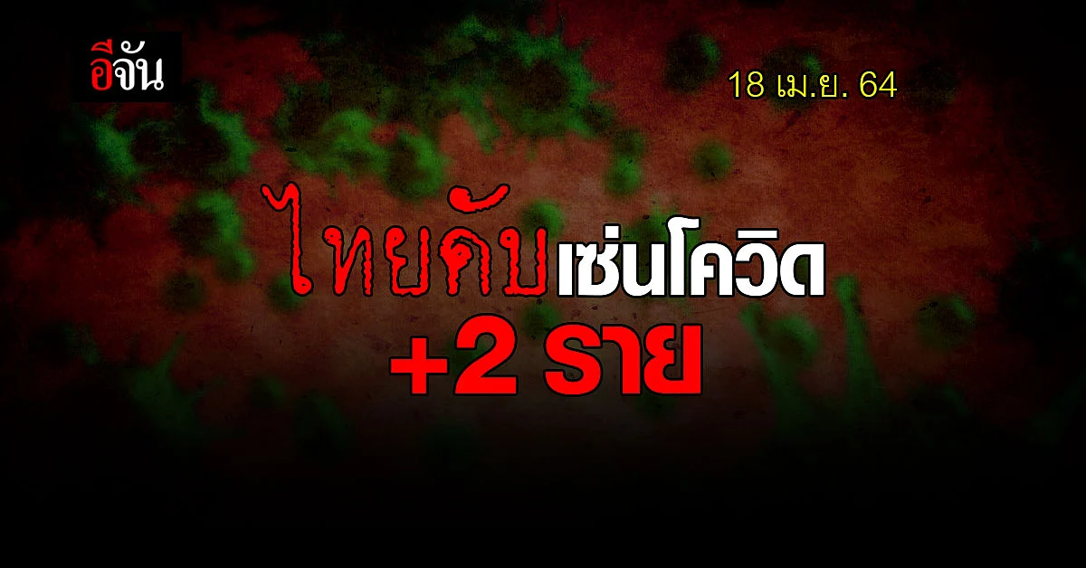 พุ่งอีก! ศบค. ยืนยันข้อมูล 18 เม.ย. 64 ไทยติดโควิด 1,767 ราย เสียชีวิตอีก 2 ราย