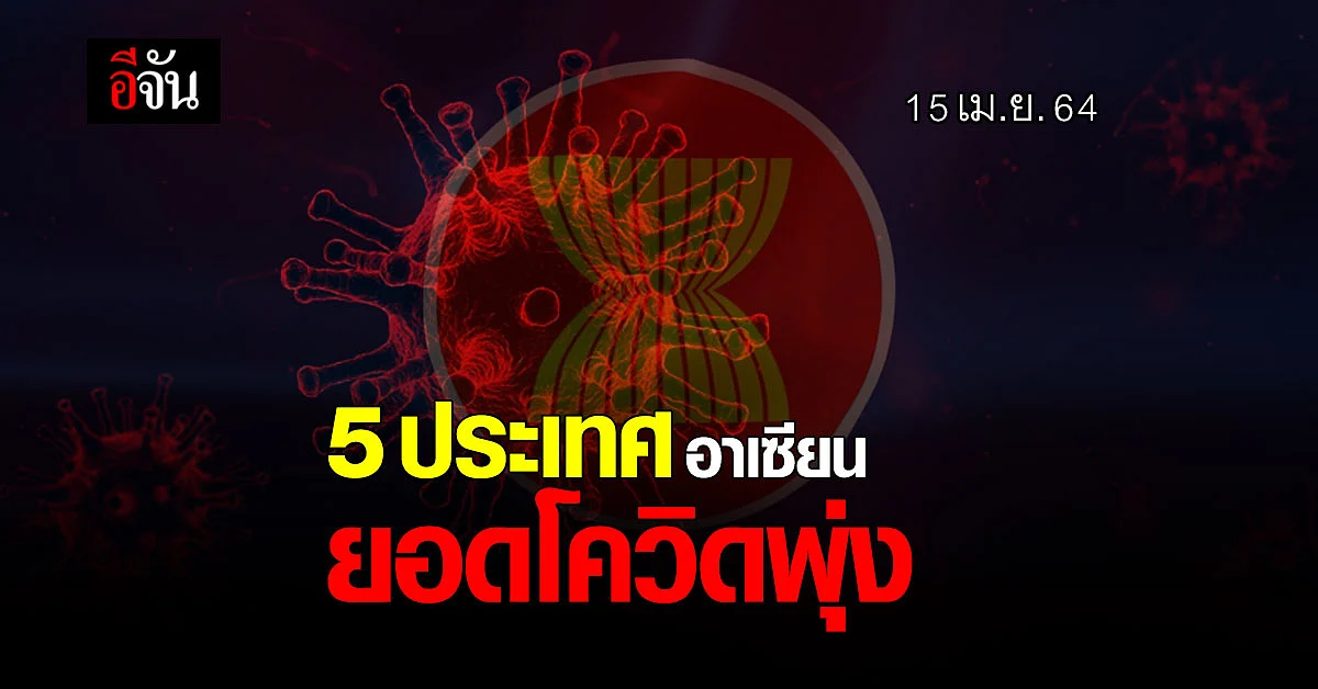 ส่อง 5 ประเทศ อาเซียน ใกล้ไทย อ่วม ยอดโควิด 15 เม.ย.64 พุ่งไม่หยุด