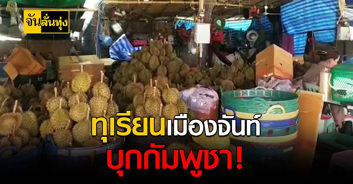 ตลาดชายแดนคึกคัก ไทยส่ง ทุเรียน ไปกัมพูชา ชาวบ้านยิ้มกวาดรายได้อื้อ พอต่อชีวิตไปได้