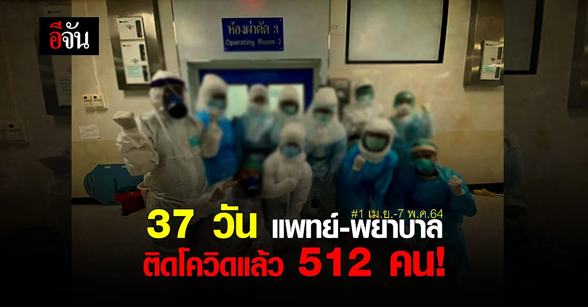 ศบค.เผย บุคลากรทางการแพทย์ ติดโควิด 37 วัน 512 รายแล้ว