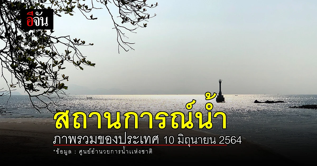สถานการณ์น้ำ ภาพรวมของประเทศ วันที่ 10 มิถุนายน 2564