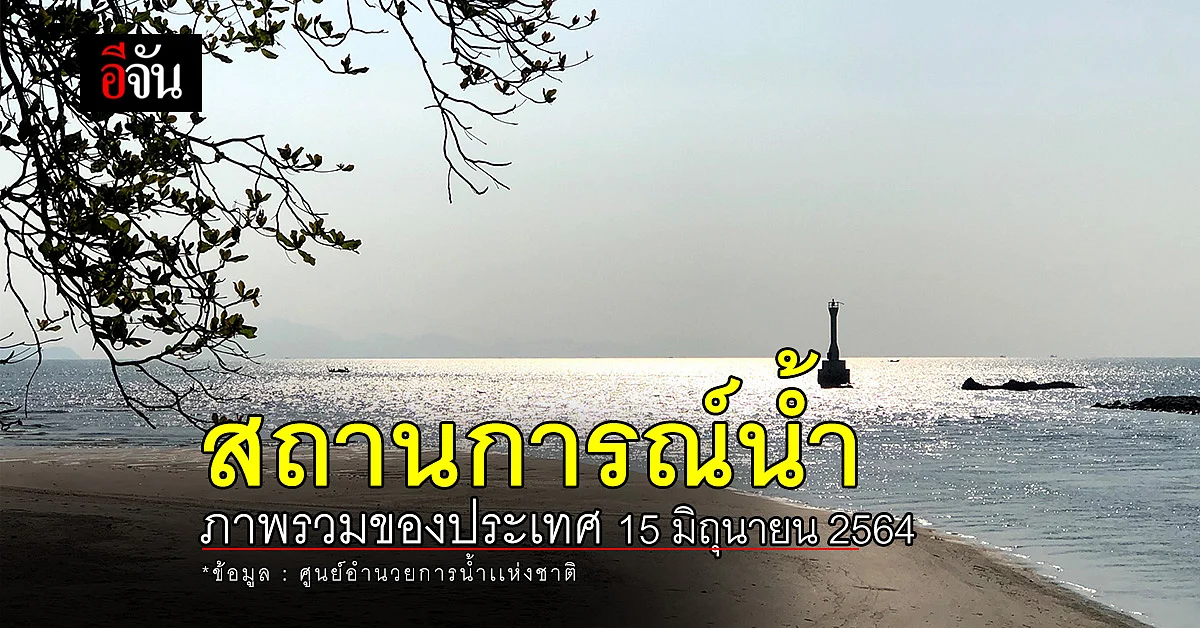 สถานการณ์น้ำ ภาพรวมของประเทศ วันที่ 15 มิถุนายน 2564