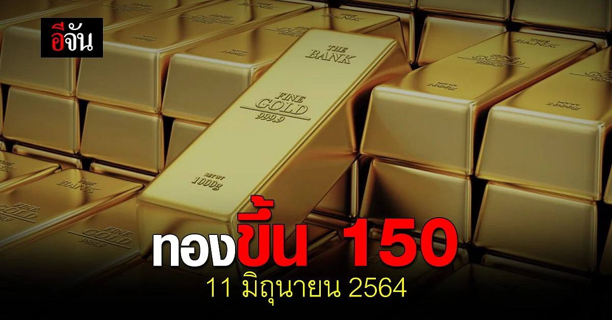 ราคาทอง วันนี้ ปรับขึ้น แต่เช้า 150 บาท