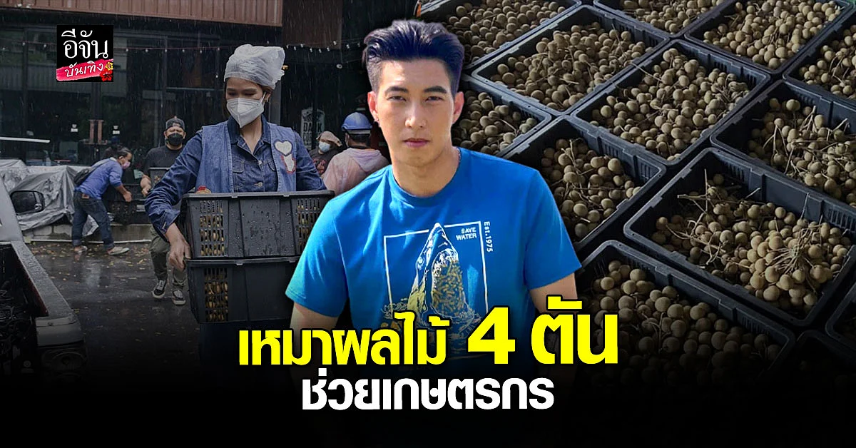 โตโน่ ช่วยเหมาผลไม้ กว่า 4 ตัน ไปแจกชุมชน - รพ.สนาม