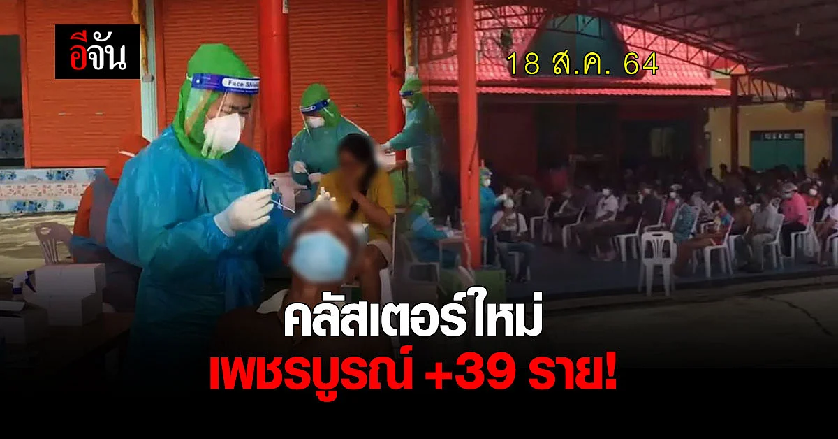 คลัสเตอร์ใหม่! ชุมชนซอยสามัคคีชัย 9 เพชรบูรณ์ พบผู้ติดเชื้อ 39 ราย