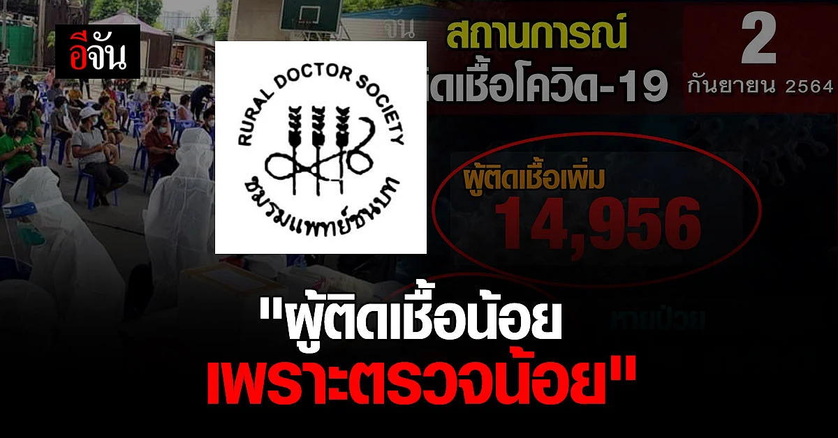 แพทย์ชนบทชี้ ผู้ติดเชื้อลด เพราะ ตรวจน้อย?