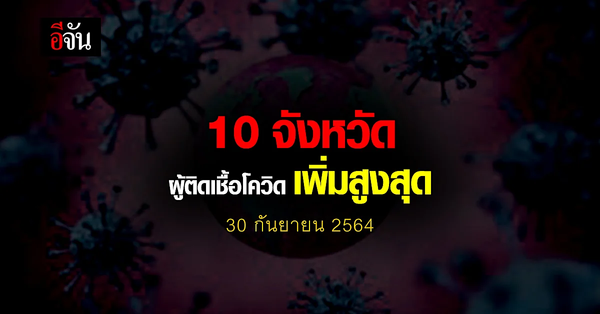 10 จังหวัด ติดเชื้อโควิด สูงสุด