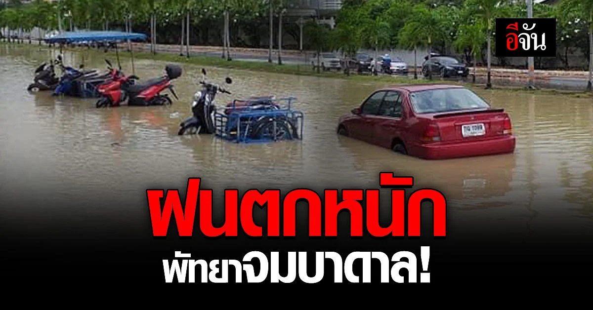 พัทยาอ่วม ฝนตก น้ำท่วม เมืองจมบาดาล !