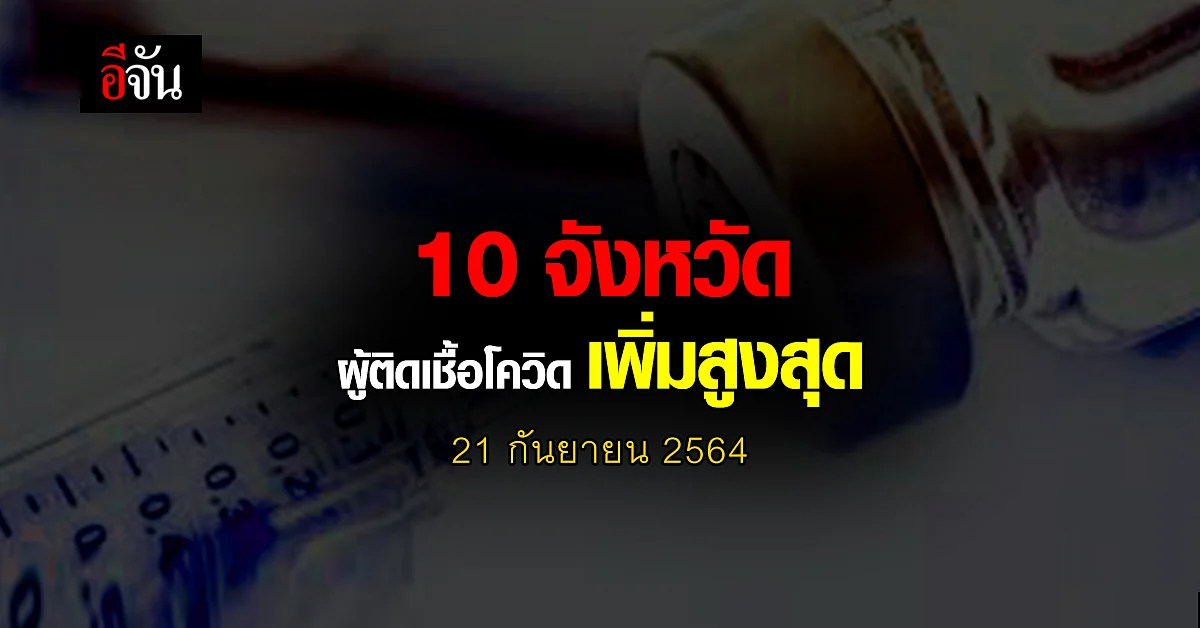 10 จังหวัด ติดเชื้อโควิด สูงสุด