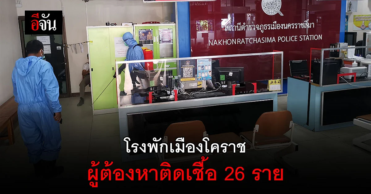 คลัสเตอร์ โรงพักเมืองโคราช ผลตรวจ ATK ผู้ต้องหา ติดเชื้อ 29 คน