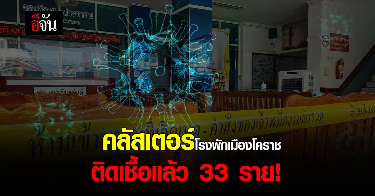 ยังเจอเพิ่มอีก! ผู้ติดเชื้อโควิดจากคลัสเตอร์โรงพักเมืองโคราช