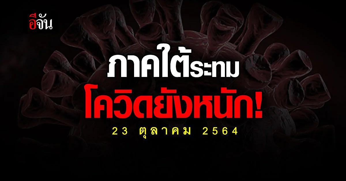 โควิด ภาคใต้ ยังหนัก ผู้เสียชีวิต - ติดโควิด เพิ่มสูง 23 ตุลาคม 2564