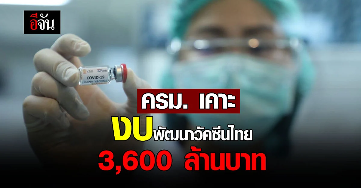 ครม. อนุมัติงบ หนุนพัฒนา รวม 3,600 ล้านบาท วัคซีนไทย 2 โครงการ