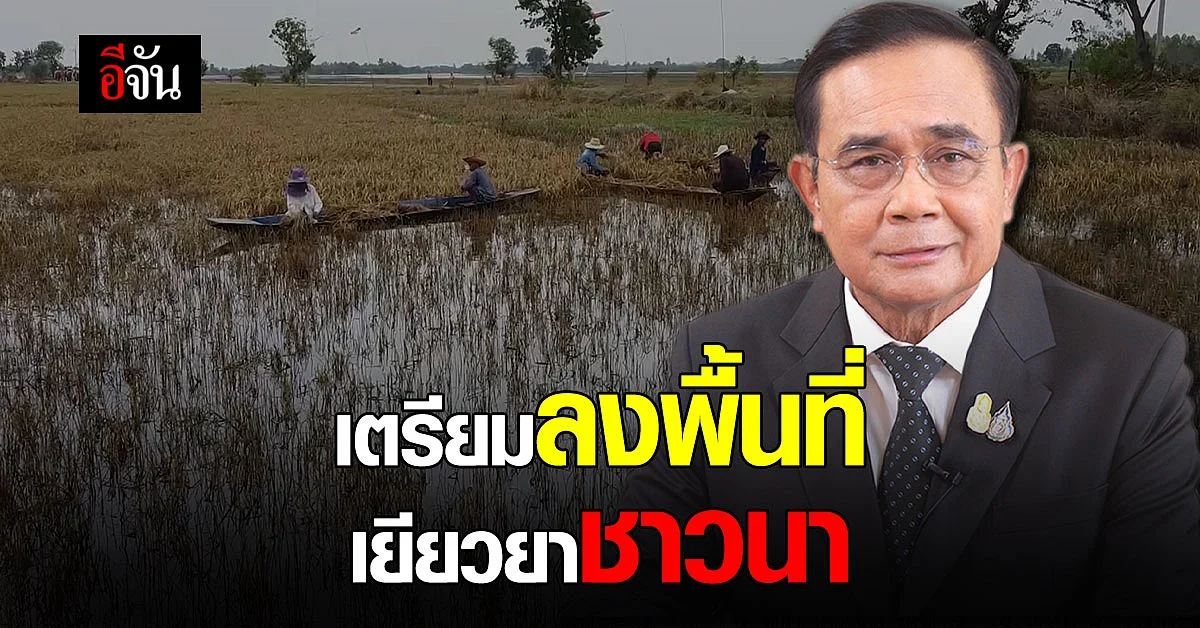 นายกฯ เตรียมลงพื้นที่ มอบเงินช่วยเหลือ ผู้ปลูกข้าว ที่ จ.สุพรรณ