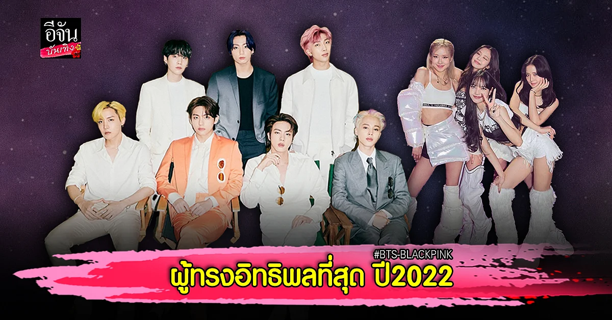 BTS คว้าที่ 1 ผู้ทรงอิทธิพลที่สุดปี 2022 ตามด้วย BLACKPINK