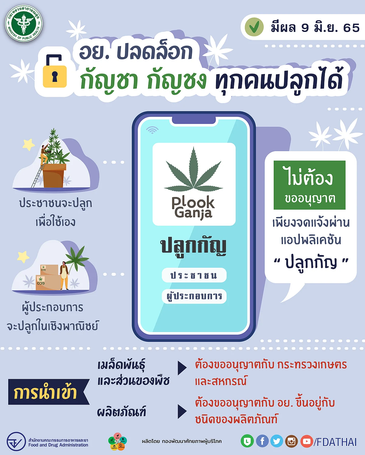 แอปพลิเคชั่น “ปลูกกัญ”