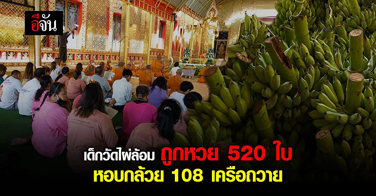 เด็กวัดไผ่ล้อม ถูกเลขท้าย 2 ตัว รับเป็นล้าน หอบกล้วยถวายวัด