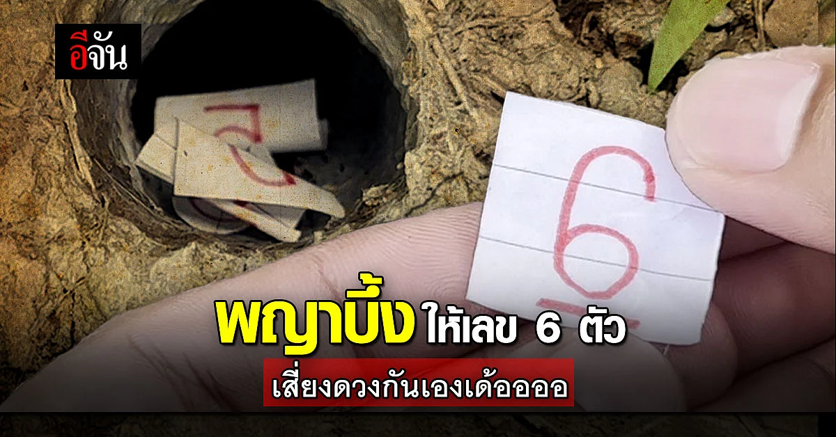 พญาบึ้ง - อ่างทอง ให้เลขมา 6 ตัว ใครชอบเลขไหนเสี่ยงดวงกันเอานะ
