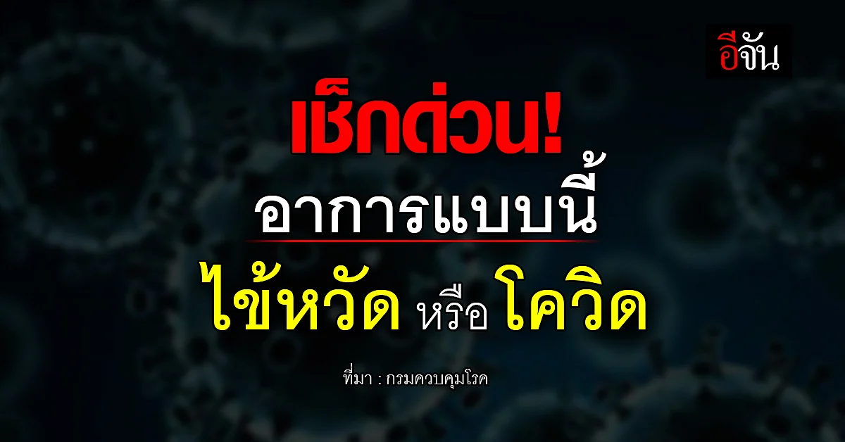 เช็กด่วน! อาการแบบนี้ ไข้หวัด หรือ โควิด
