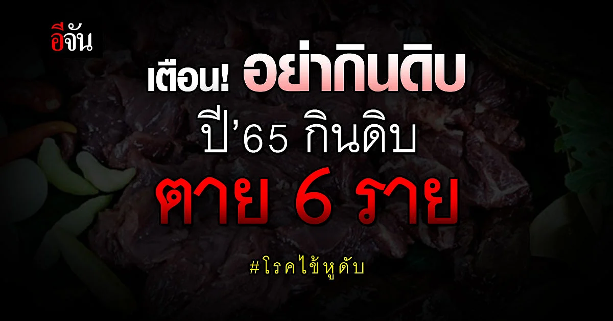 อย่ากินดิบ! ปี 2565 คนไทยตายด้วย โรคไข้หูดับ 6 ราย