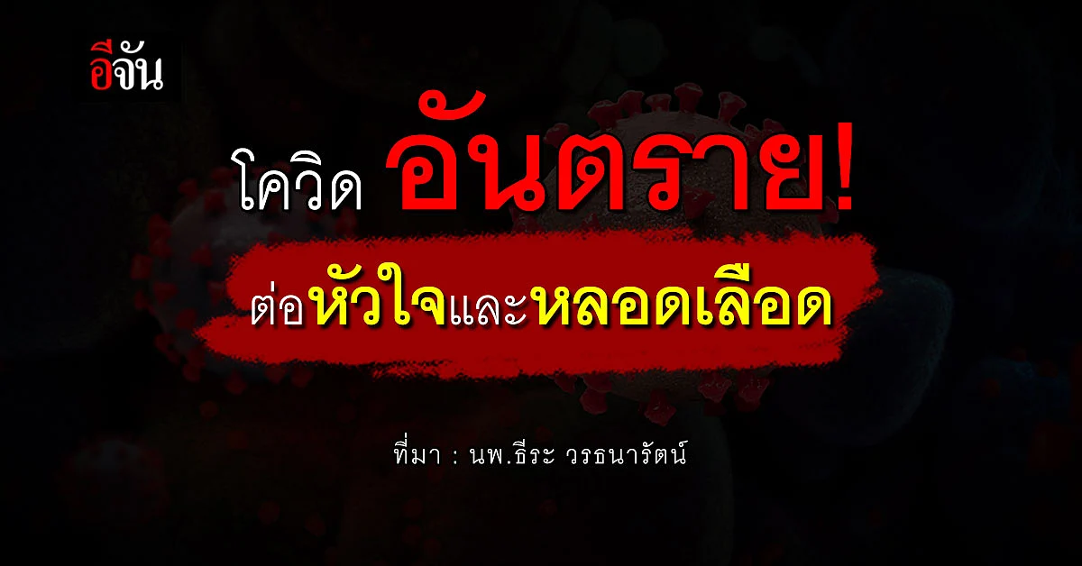 โควิด อันตราย! ต่อโรคหัวใจและหลอดเลือด