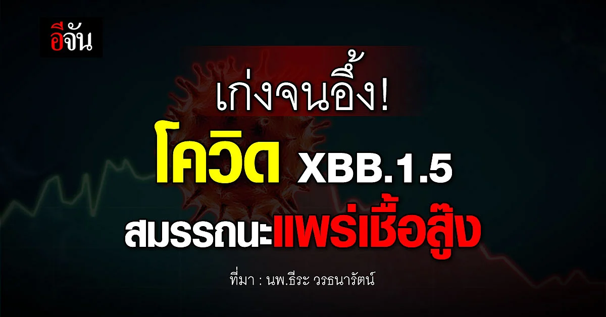 วิจัยญี่ปุ่น ยัน โควิดสายพันธุ์ XBB.1.5 ติดเชื้อง่าย-แพร่เร็ว
