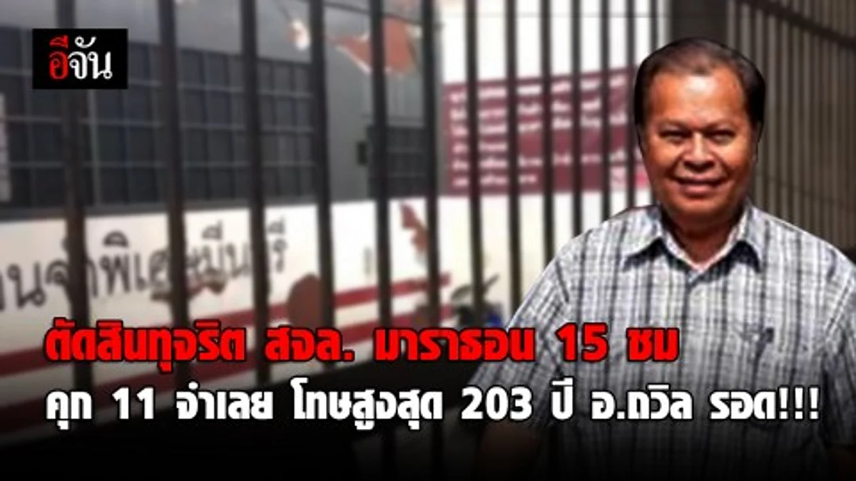 ตัดสินทุจริต สจล. มาราธอน 15 ชม อ่วมคุก 203 ปี อ.ถวิล รอด!!