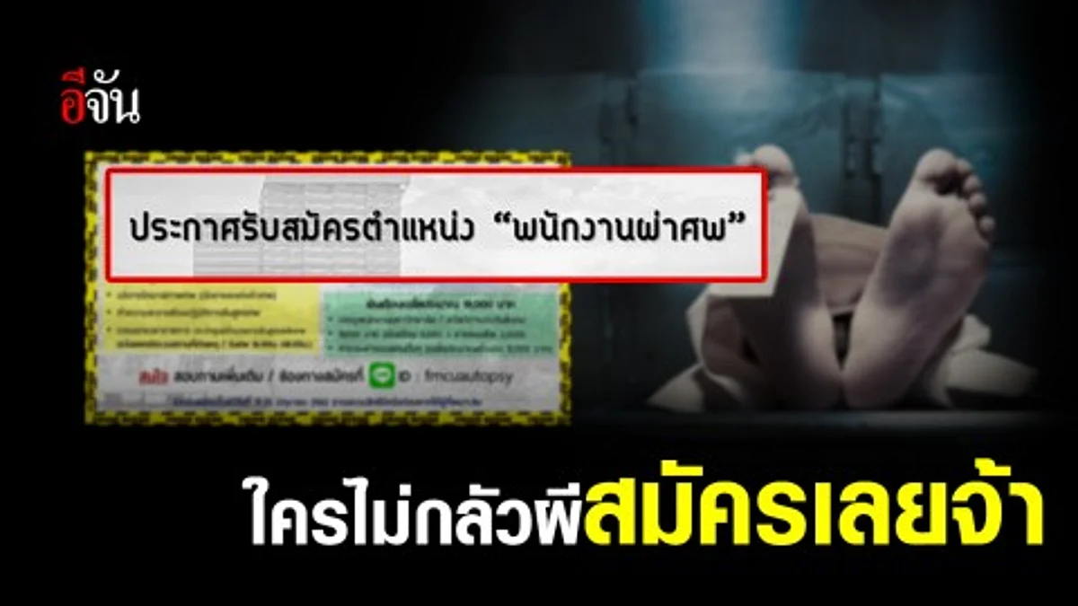 #ใครว่างงานไปสมัครกัน จุฬาฯ เปิดรับสมัคร "พนักงานผ่าศพ" เงินเดือนสูง!