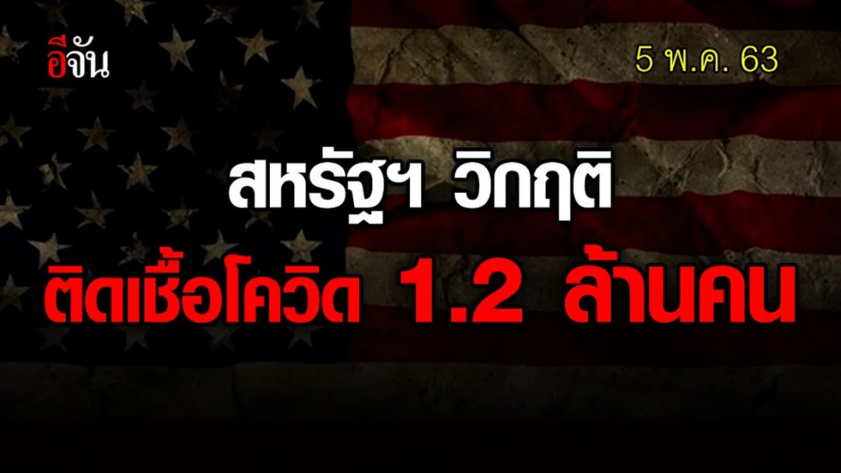 สหรัฐฯ พบผู้ติดเชื้อโควิด 1.2 ล้านคน เสียชีวิตแล้วกว่า 6.9 หมื่นคน