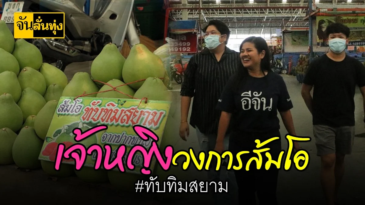 เปลือกบาง หวานฉ่ำ เนื้อแดงใส #ส้มโอทับทิมสยาม