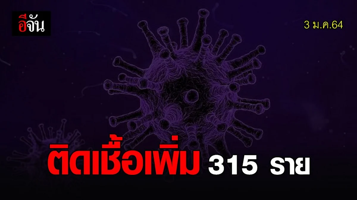 ยอดโควิดพุ่งพรวด รวดเดียว 315 ราย