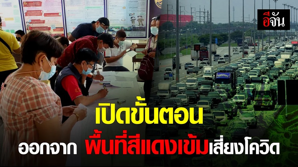 เช็กด่วน! เปิดขั้นตอน เดินทางออก 5 จังหวัด พื้นที่ควบคุมสูงสุด และเข้มงวด โควิด - 19