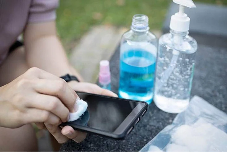 how to sanitize mobile