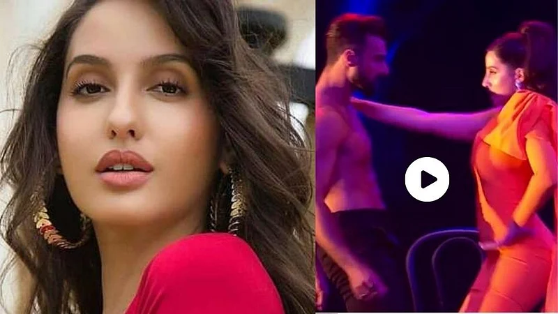 bollywood dancer nora fatehi and tusshar kalia dance on saki saki video viral